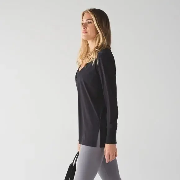 Lululemon Get Low Long Sleeve Top Black - Picture 12 of 12
